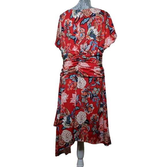 Rabbit Rabbit Rabbit Floral Dress Short Sleeve Boatneck 16 New - Picture 6 of 8